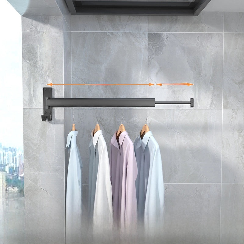 Invisible Telescopic Wall-Mounted Folding Drying Rack for Indoor Clothes and Quilts|Home & Living/Storage & Organization