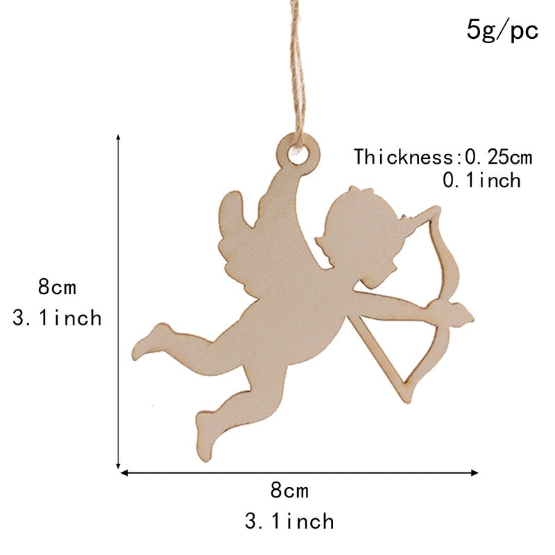 Wooden Boxwood Hanging Ornaments for Christmas Valentine’s Father’s Day Wedding Home Decor Crafts Birthday | Home Decor & Crafts