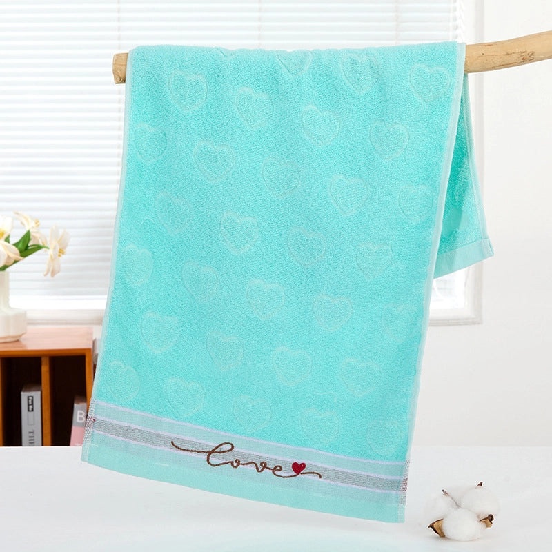 Pure Cotton Thickened Adult Face Towel with Watergrain Texture and Embroidered Logo|Home & Living Towels