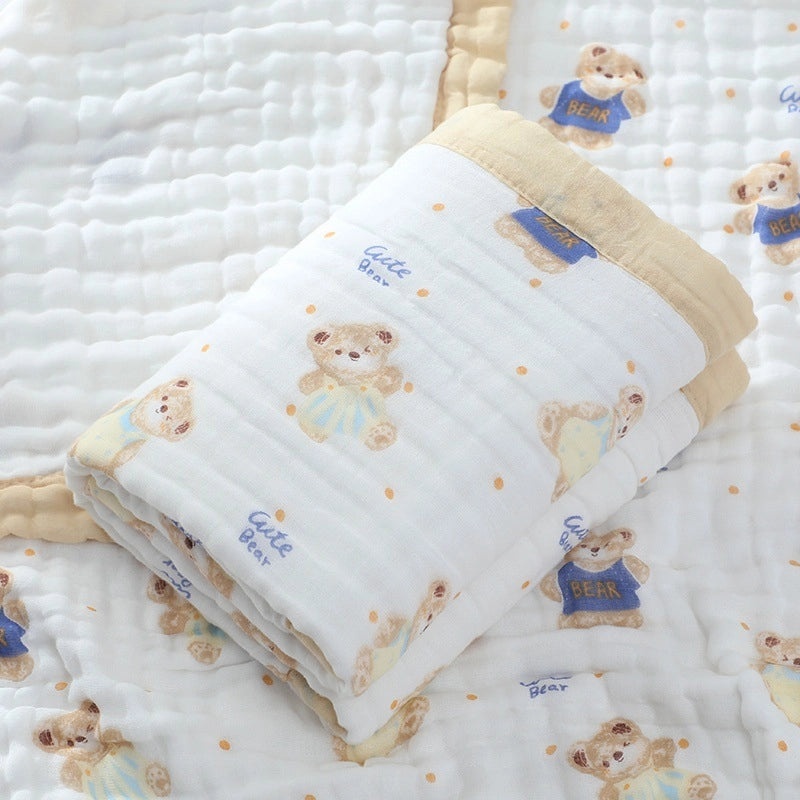Newborn Baby Soft Cotton Bath Towel Absorbent Gauze Wrap Summer Lightweight Quilt|Baby Bath & Towels