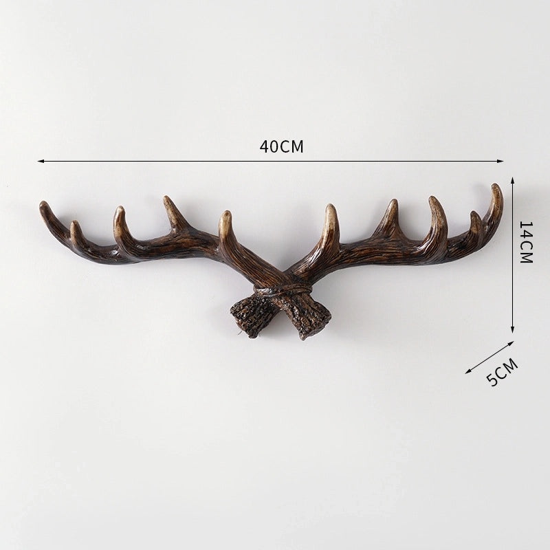 Vintage-Inspired Resin Antler Hooks for Wall | Home Decor & Organization