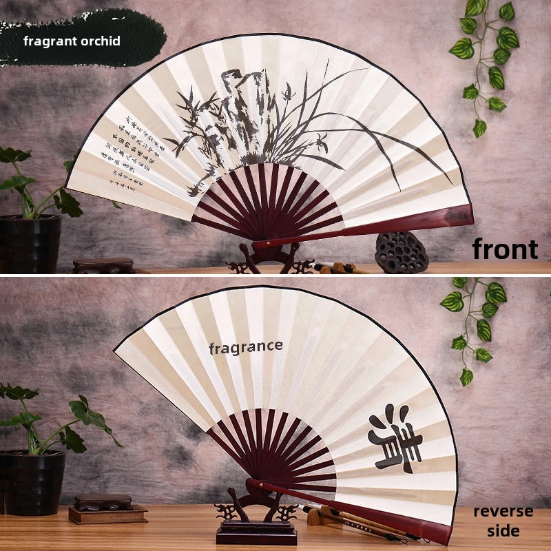 10 Inch Vintage Chinese Folding Fan for Advertising and Summer Promotion | Home & Garden > Fans & Cooling Appliances