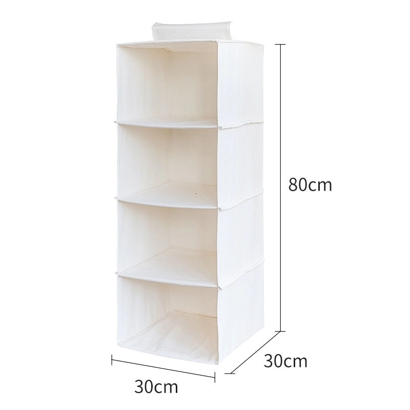 Cotton Linen Multi-Layer Hanging Storage Bag for Wardrobe Drawers Underwear Organizer | Home Storage & Organization
