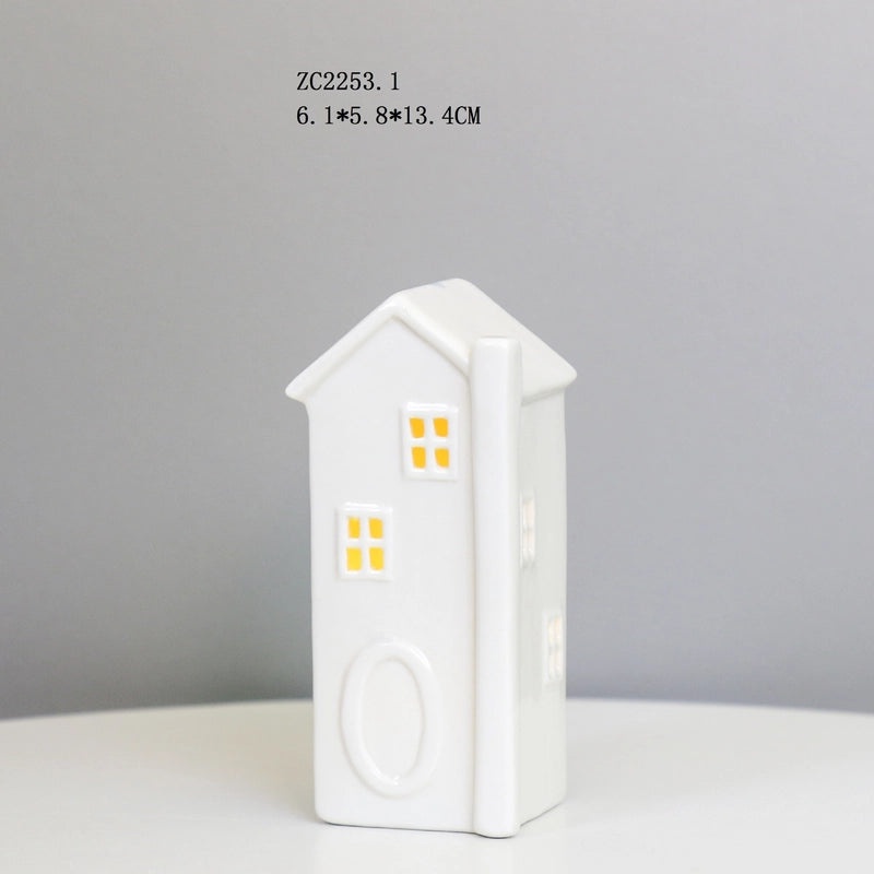 Creative Ceramic LED Night Light Small House Ambient Lamp Decorative Ornament|Home Decor Lighting