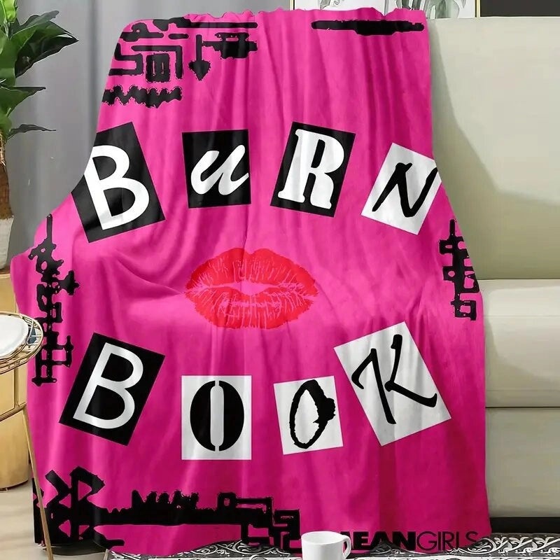 Cozy Letter Print Polyester Throw Blanket for Couch and Sofa | Home Decor & Blankets