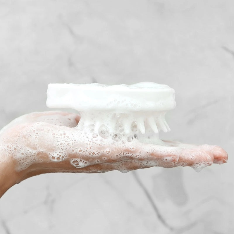 Silicone Scalp Massage Comb for Shampoo, Japanese Hair Scratch Brush, White Head Massage Tool | Hair Care Accessories