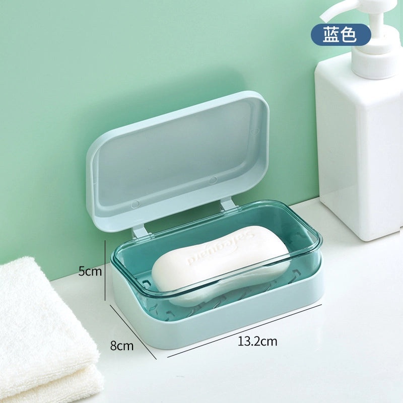Transparent Flip Lid Soap Box for Bathroom and Balcony | Home & Kitchen Storage
