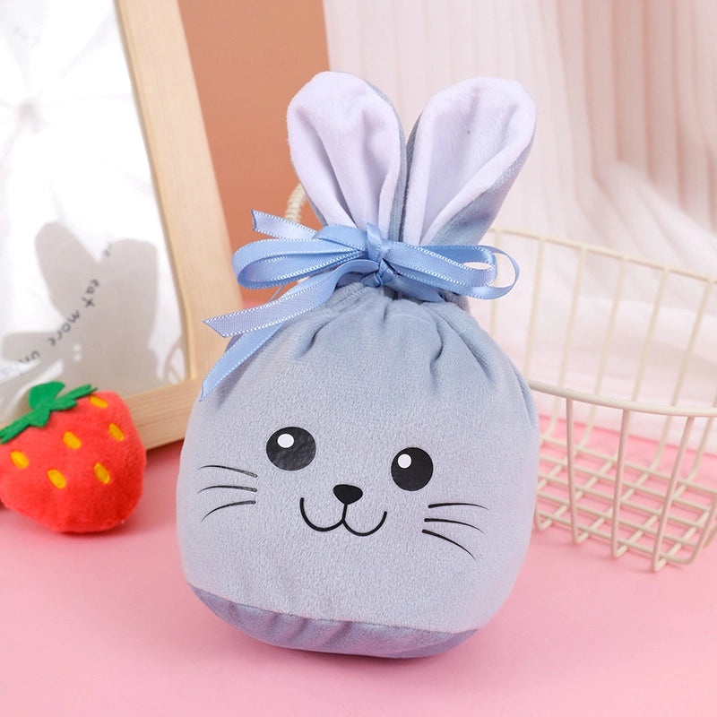 Easter Bunny Candy Bags with Smiling Rabbit Iron-On Transfer | Holiday Gifts & Office Festive Supplies