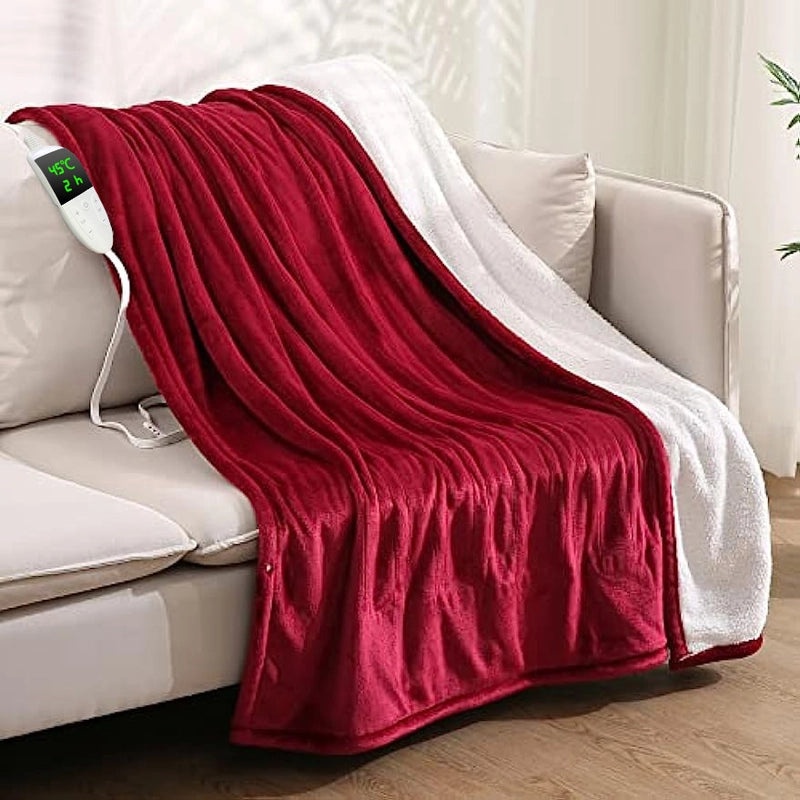 Cozy Solid Color Flannel Electric Blanket for Bedding | Home & Living Bedding