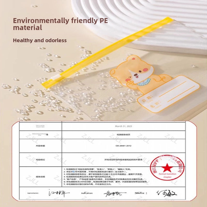 Cartoon Transparent Zipper Storage Bag for Kids Kindergarten Clothes | Kids Storage Bags