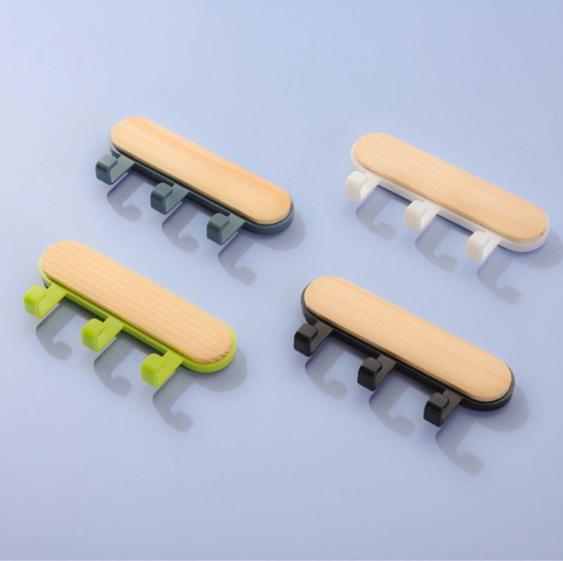 Light Uncle Japanese Style Solid Wood Wall Hook No Punch Creative Clothes Bag Hanger|Home Decor & Storage