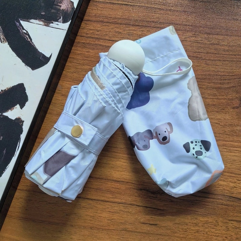 Cartoon Dog Pattern Fabric Iron Frame Umbrella Rain Gear|Umbrellas & Rain Accessories