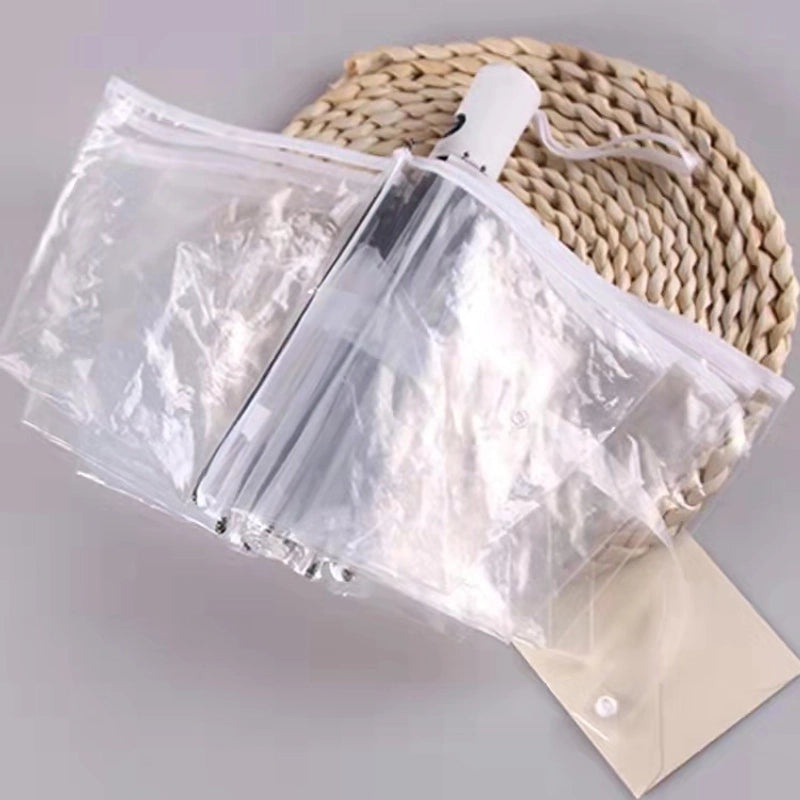 Transparent Automatic Umbrella for Women and Kids Large Clear Rain Protection Printed Logo Customizable|Umbrellas & Rain Gear