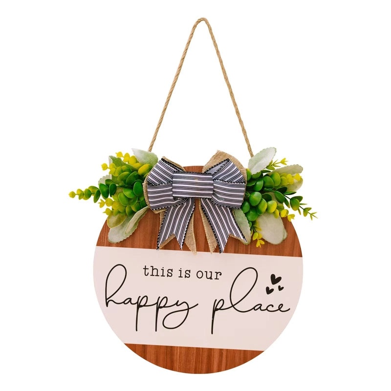 Round Wooden Bow Wall Hanging | Home Decor & Wall Art