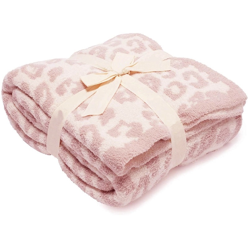 Leopard Print Polyester Throw Blanket for Couch and Sofa | Home Decor & Bedding