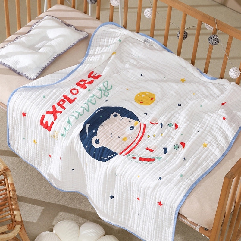 Newborn Baby Soft Cotton Bath Towel Absorbent Gauze Wrap Summer Lightweight Quilt|Baby Bath & Towels