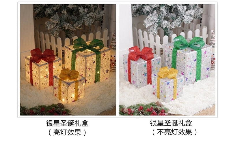 Festive Christmas Gift Box Indoor Decorative Lights for Family Gatherings|Holiday Home Decor