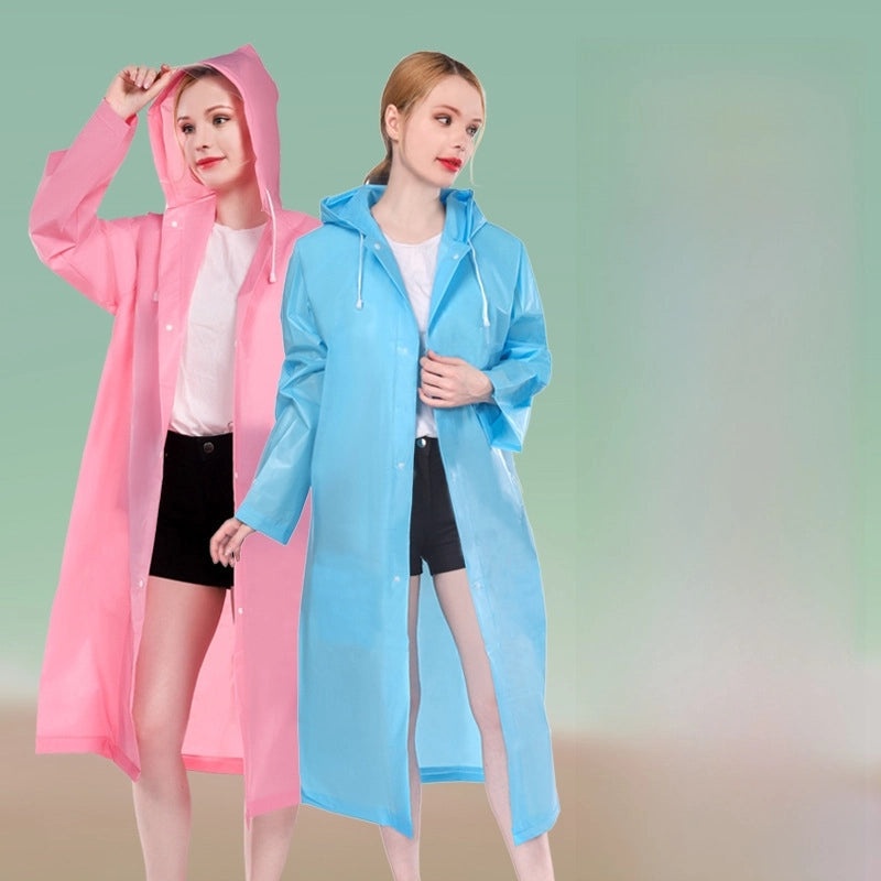 Thickened Disposable Adult Rain Poncho Lightweight EVA Outdoor Travel Raincoat with Logo Printing|Rain Gear & Ponchos