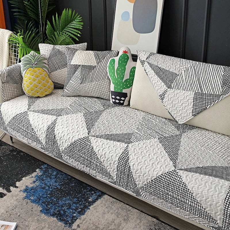 Four Seasons Cotton Sofa Cushion Non-slip Soft Cover Luxury Sofa Towel Protector|Home Decor Sofa Accessories