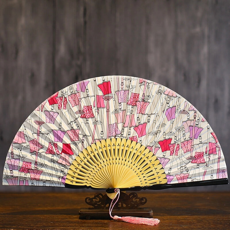 Chinoiserie Raw Silk Solid Color Fans for Heating & Decoration|Home & Living Fans & Cooling Accessories