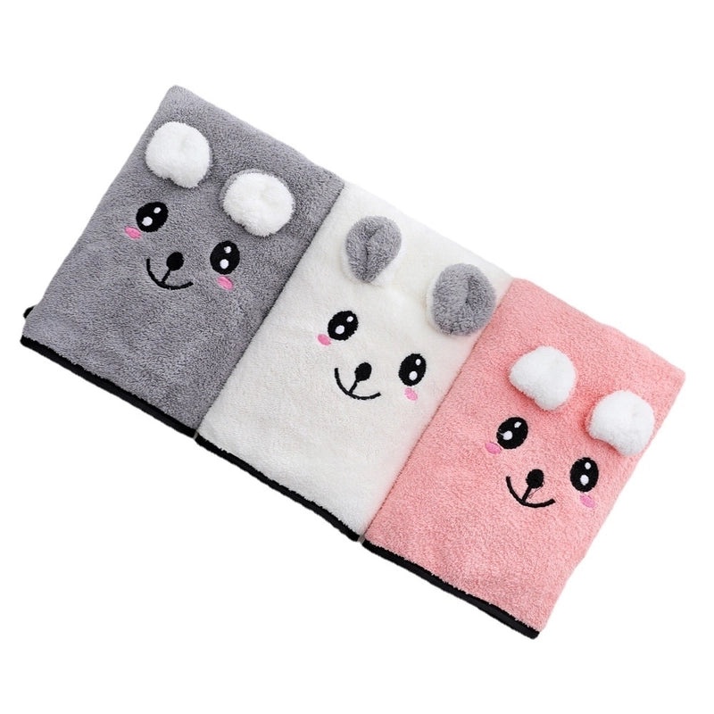Chuanyue Cute 3D Bear Bath Towel Set for Girls Couples Absorbent Wrap Home Use|Home & Living Bath Towels