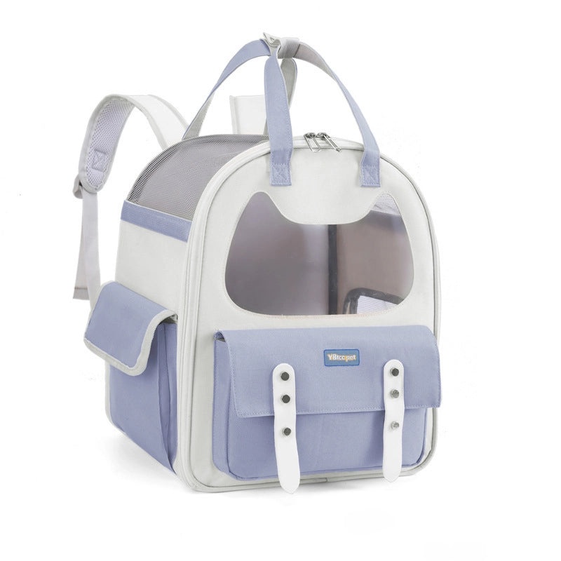 Portable Breathable Cat Carrier Bag Oxford Cloth Scratch Resistant Foldable Pet Backpack for Travel|Pet Carriers & Backpacks