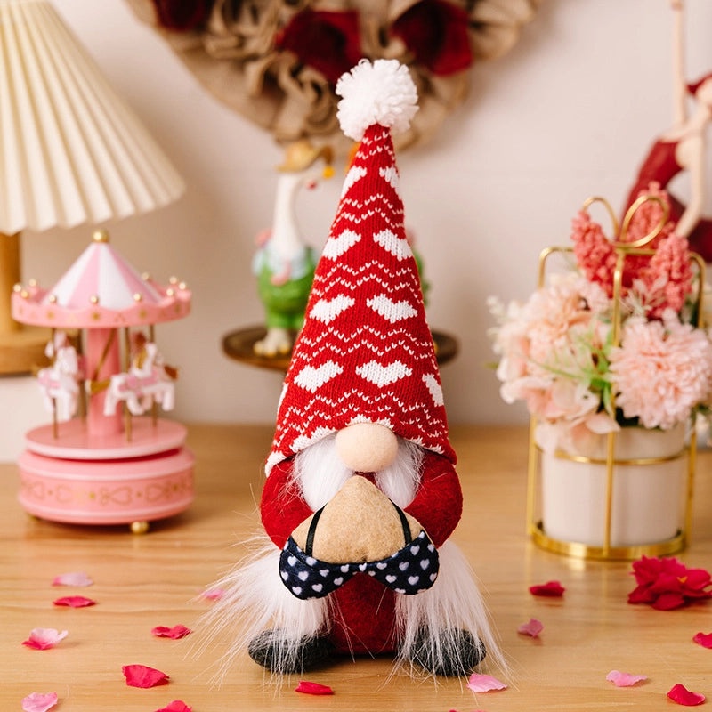 Valentine's Day Cute Rudolph Cloth Doll Festive Table Decoration | Home Decor & Holiday Accessories