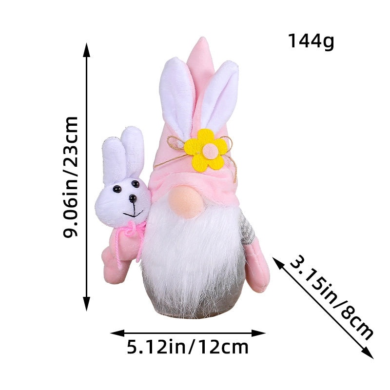 Easter Rabbit Faceless Doll Ornament Small Decorative Gift for Office & Event Setup|Home Decor & Seasonal Gifts