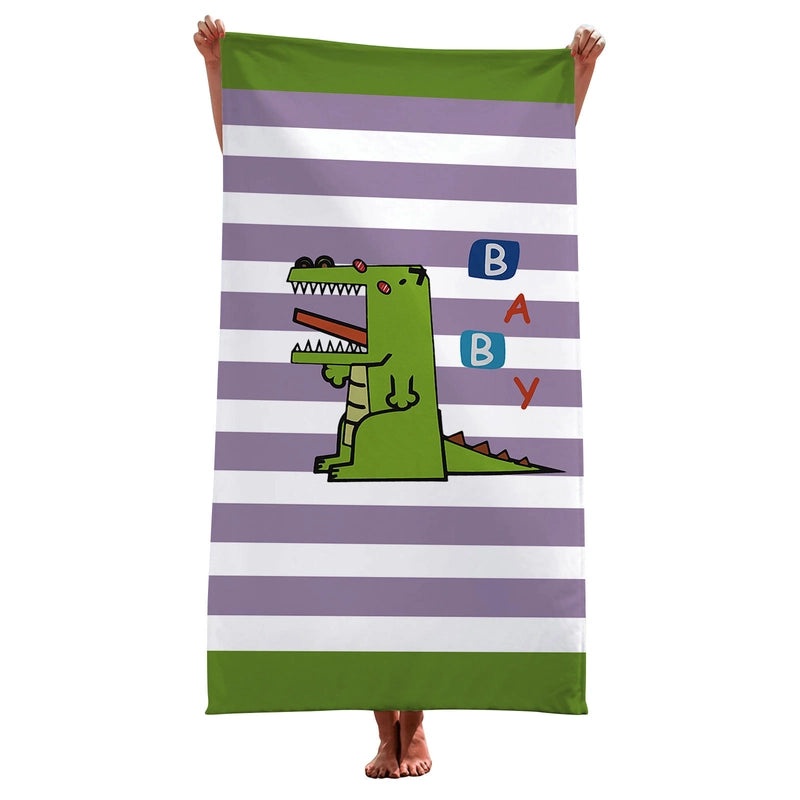 Cute Dinosaur and Dolphin Beach Towel | Beach Towels & Accessories