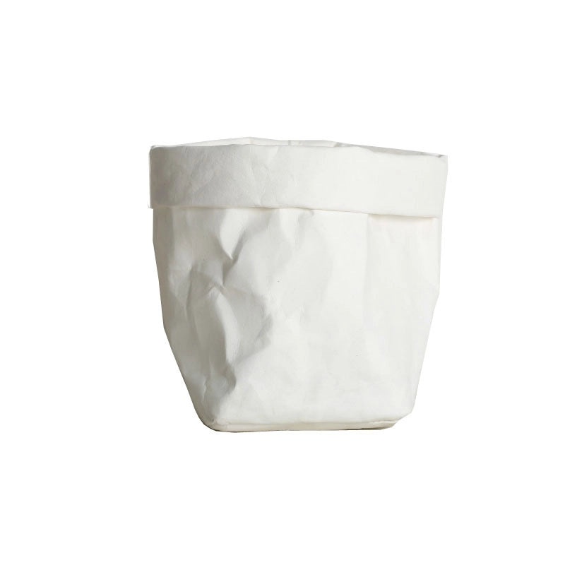 Kraft Paper Flower Pot Storage Bag for Cosmetics Refrigerator Washable Durable Household Items|Home Storage & Organization