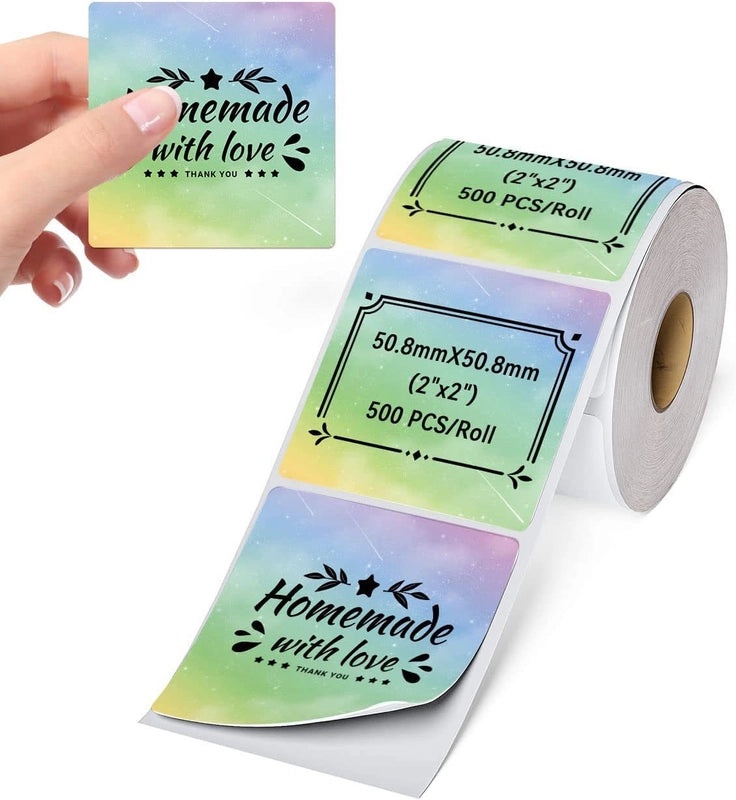 Phomemo Round Waterproof Thermal Label Paper Self-Adhesive Electronic Logistics Shipping Labels|打印耗材