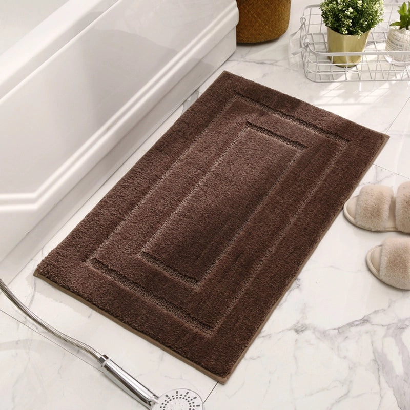 Casual Solid Color Polyester Bath Mat for Bathroom|Bath Mats & Rugs