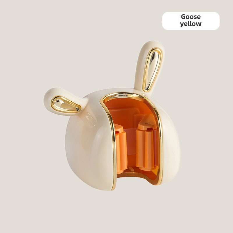 Light Luxury White Rabbit Mop Rack Wall-mounted Storage Hook Punch-free Strong Adhesive Broom Holder|Home Organization