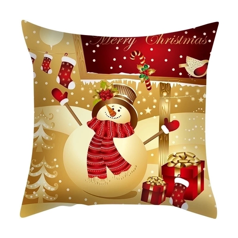 Christmas Vacation Santa Claus Peach Skin Pillow Covers Sofa Couch Decorative Cases|Home Decor