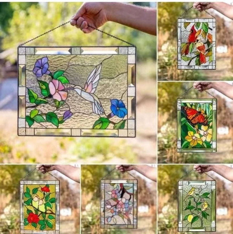 Colorful Lovebird Pendant Easter Gift Red Bird Window Decoration | Home Decor Ornaments