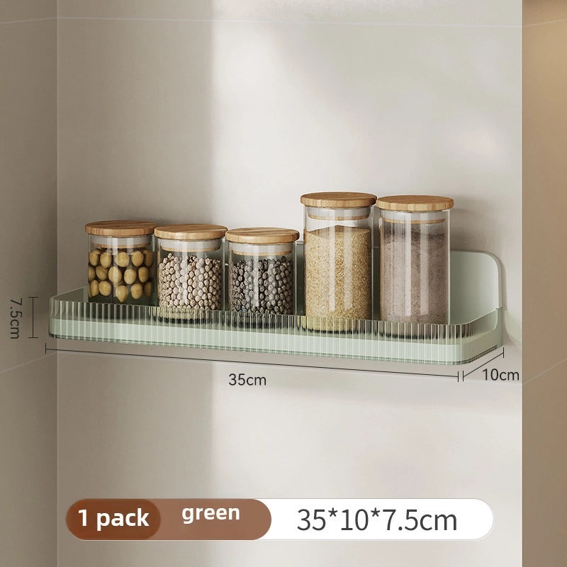 Wo Dou Kitchen Wall Mount Rack Set with Knife Holder, Chopsticks Cage, Pot Cover Storage Box | Kitchen Storage & Organization