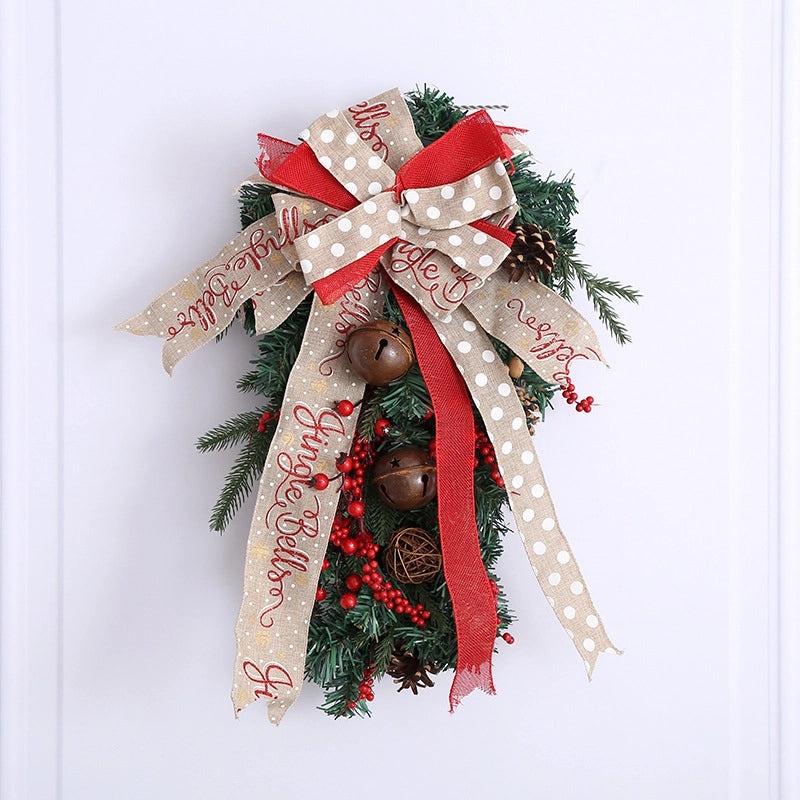 European Style Christmas Rattan Wreath Wall Hanging Door Decoration | Christmas Home Decor