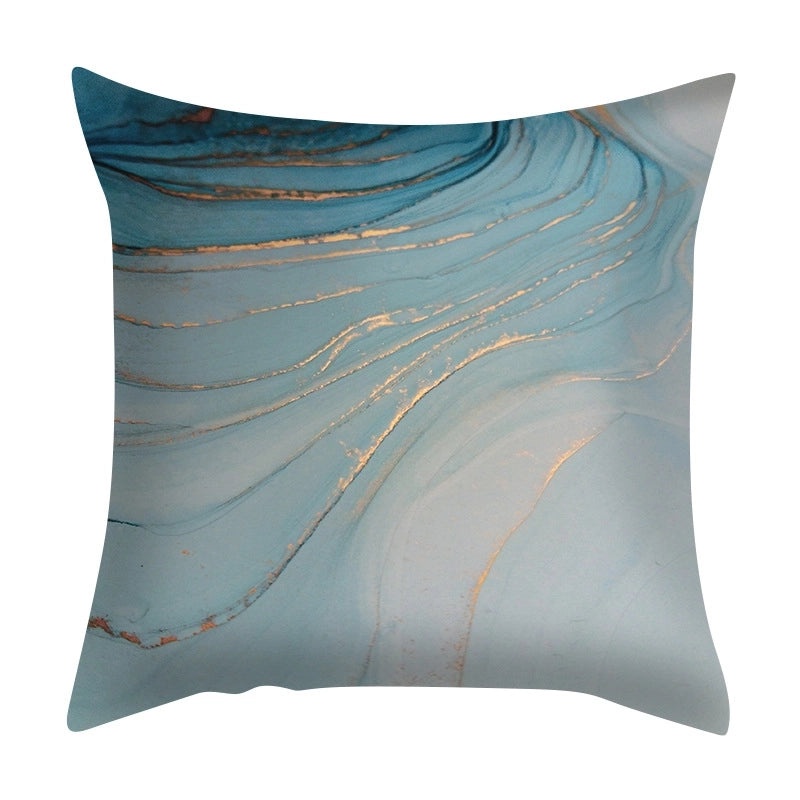 Stylish Marble Pattern Peach Skin Pillow Covers|Home Decor & Bedding