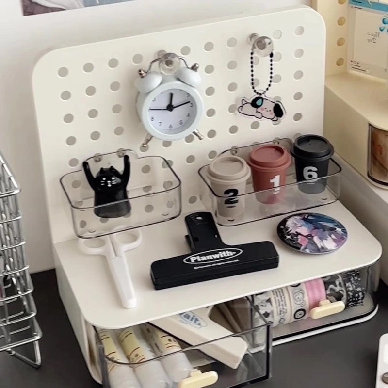 Minimalist White and Yellow Solid Color Plastic Storage Box for Home Organization|Storage & Organization