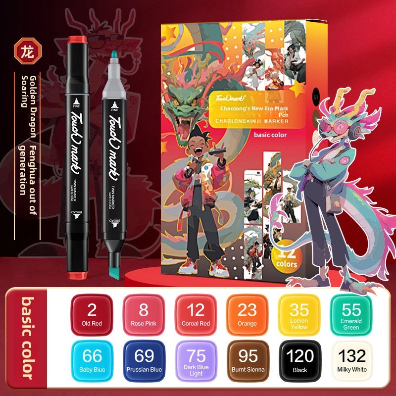 48 Colors Double Tip Alcohol Markers Set for Art Students | Art Supplies