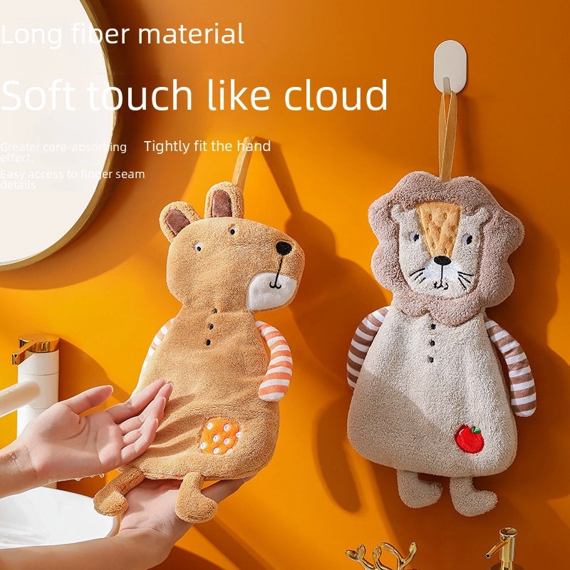 Cute Animal Cartoon Hand Towel for Kitchen and Bathroom Hanging | Home & Kitchen Textiles