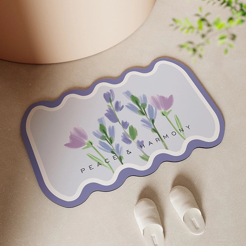 Absorbent Diatom Mud Bathroom Mat Non-Slip Quick-Dry Door Rug for Toilet Home Use|Bathroom Accessories