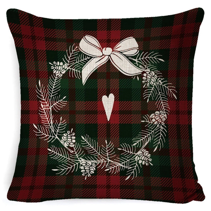 European Style Linen Christmas Pillow Cover for Sofa Cushion Cozy Home Decor|Home Decor & Accessories