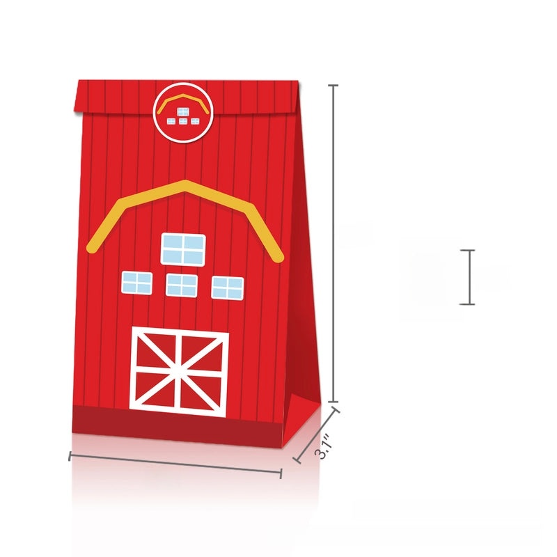 Farm Animal Kraft Paper Candy Bags Cow Chicken Sheep Pig Party Holiday Gift|Party Supplies