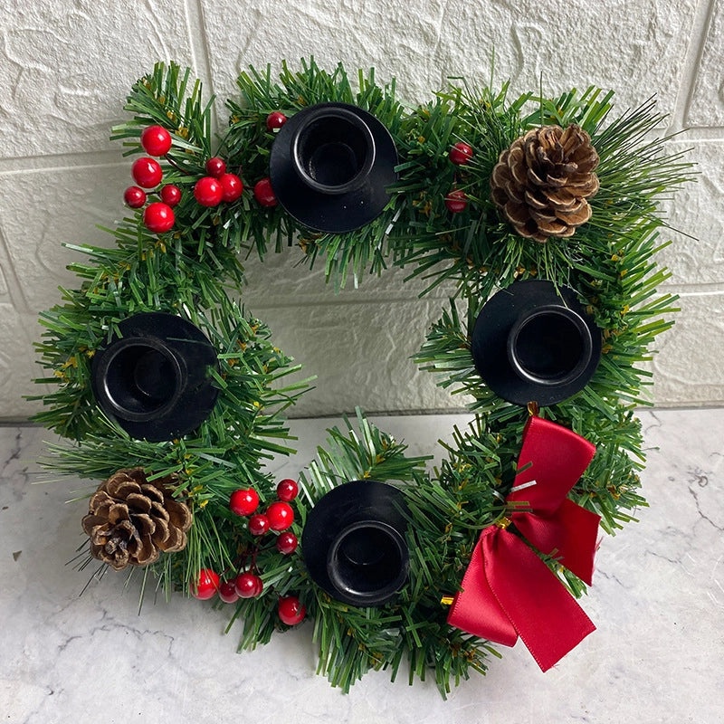 Christmas Rattan Wreath Garland Door Hanging Ornament Pendant Holiday Decoration | Home Decor