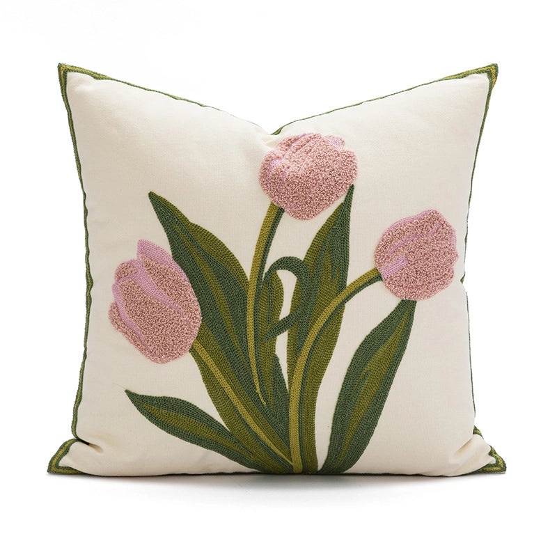 Chic Floral Polyester Cushion Covers|Home Decor Pillows