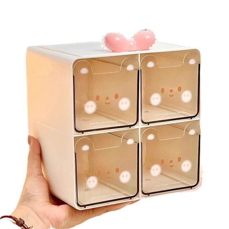 Cute Cartoon Pet Design Plastic Storage Box Organizer|Home Storage & Organization