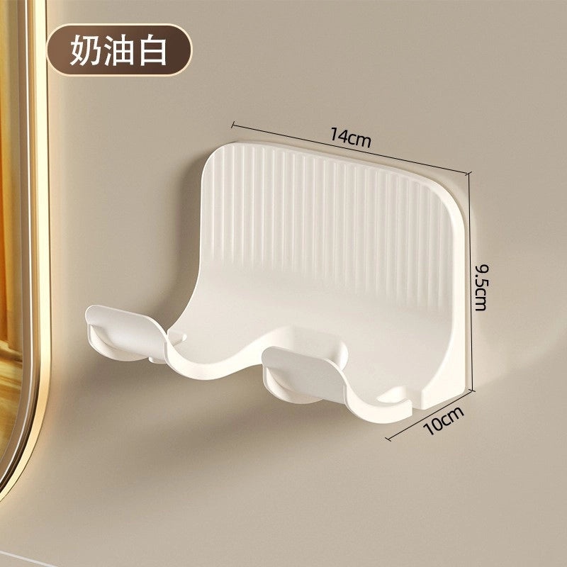 Wall-Mounted Hair Dryer Rack No-Drill Bathroom Storage Organizer Hair Dryer Holder | Bathroom Accessories