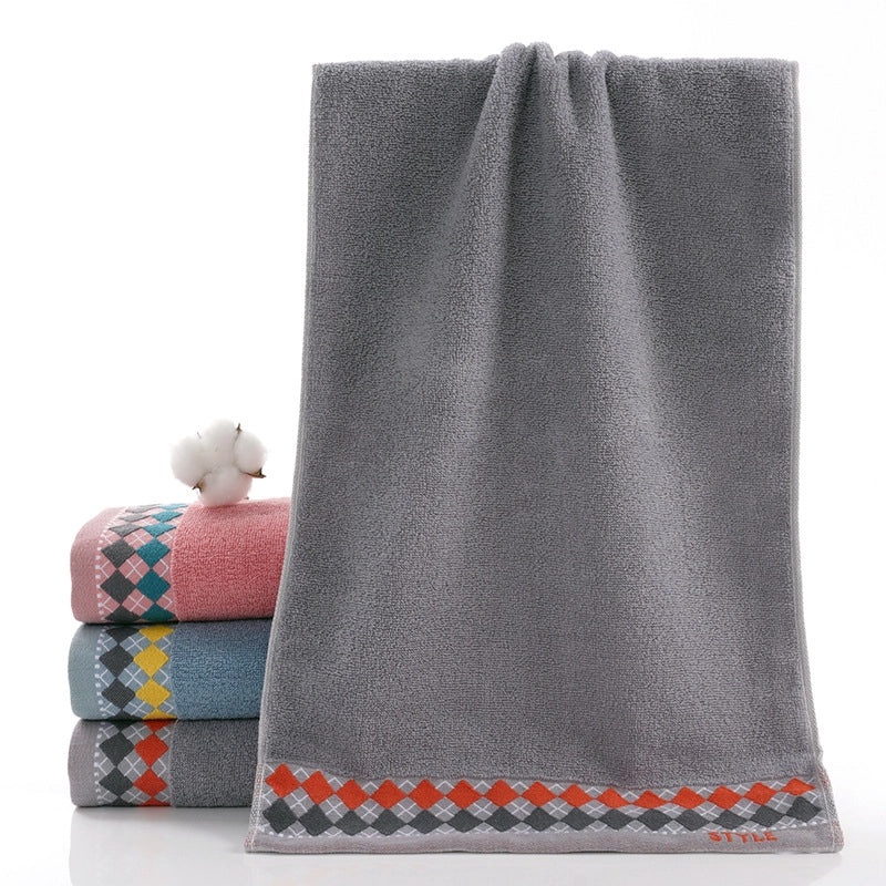 Absorbent Cotton Towel with Embroidered Logo for Household and Promotional Gifts|Home & Living - Towels & Linens