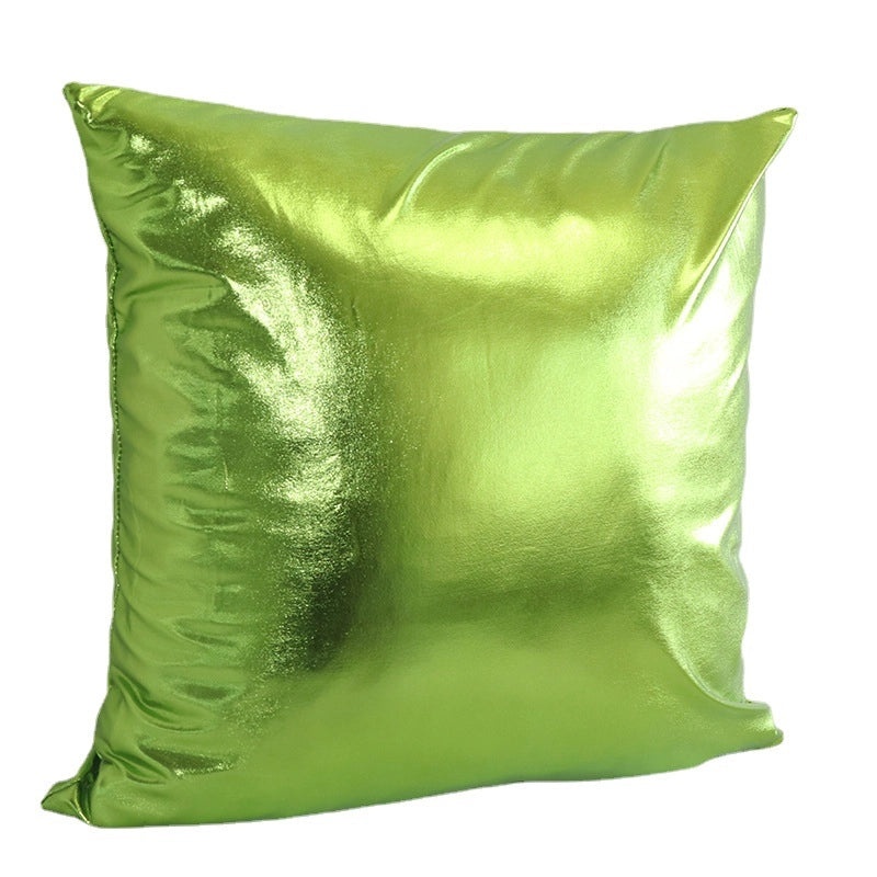 Elegant Solid Color PU Leather Spandex Bronze Pillow Covers for Couch Sofa Decor | Home Decor
